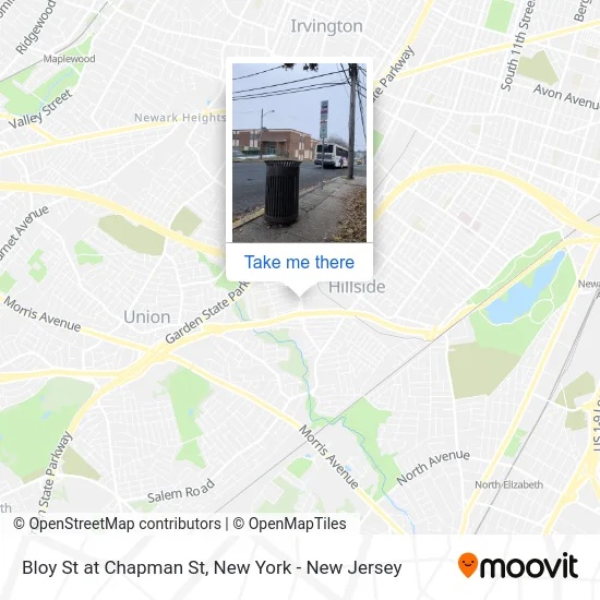 Bloy St at Chapman St map