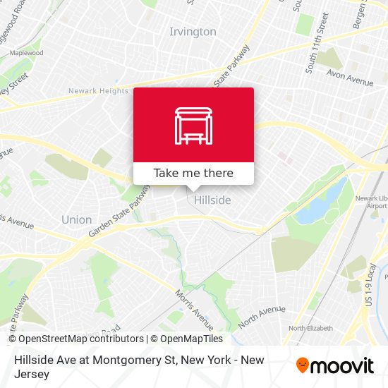 Hillside Ave at Montgomery St map