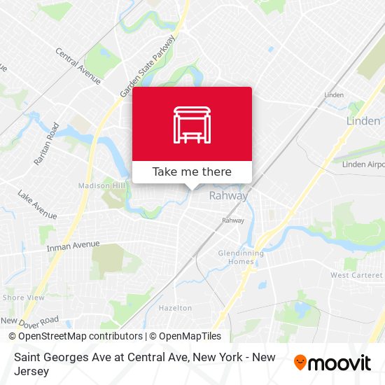 Saint Georges Ave at Central Ave map