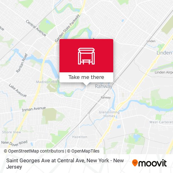 Saint Georges Ave at Central Ave map