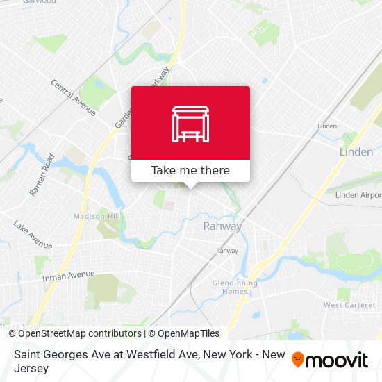 Saint Georges Ave at Westfield Ave map