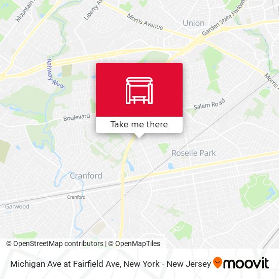 Michigan Ave at Fairfield Ave map