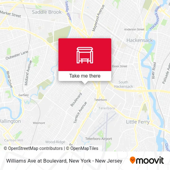 Williams Ave at Boulevard map