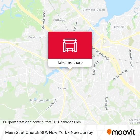 Main St at Church St# map