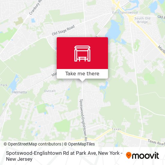 Spotswood-Englishtown Rd at Park Ave map