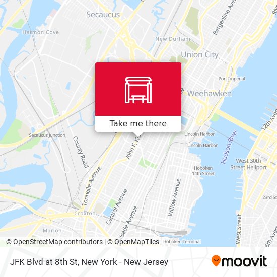 Mapa de JFK Blvd at 8th St