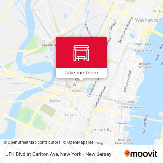Mapa de JFK Blvd at Carlton Ave