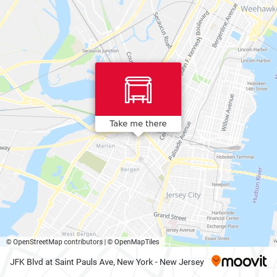 JFK Blvd at Saint Pauls Ave map