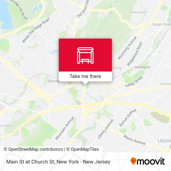 Main St at Church St map