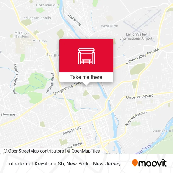 Fullerton at Keystone Sb map