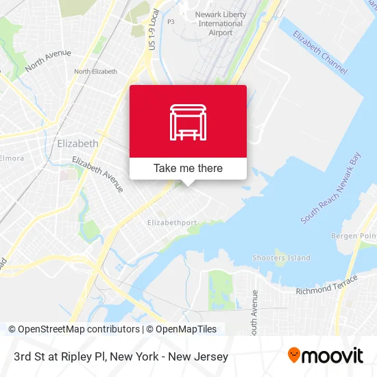 3rd St at Ripley Pl map