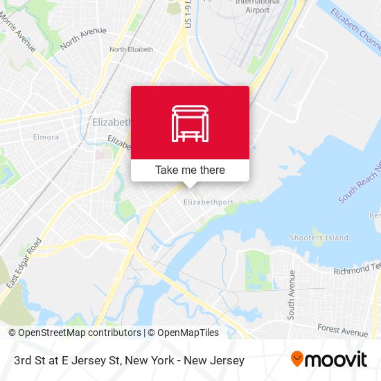 3rd St at E Jersey St map