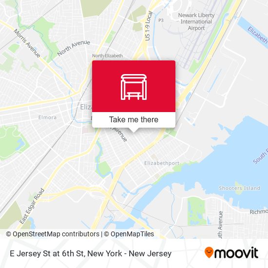 E Jersey St at 6th St map
