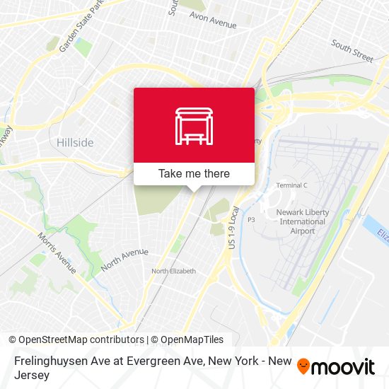 Frelinghuysen Ave at Evergreen Ave map