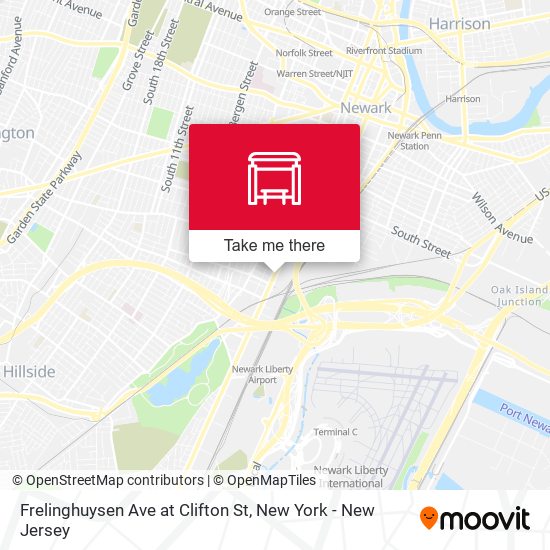 Frelinghuysen Ave at Clifton St map