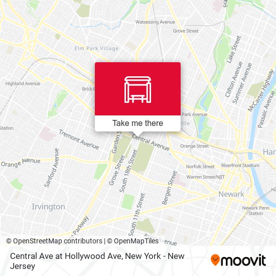 Central Ave at Hollywood Ave map