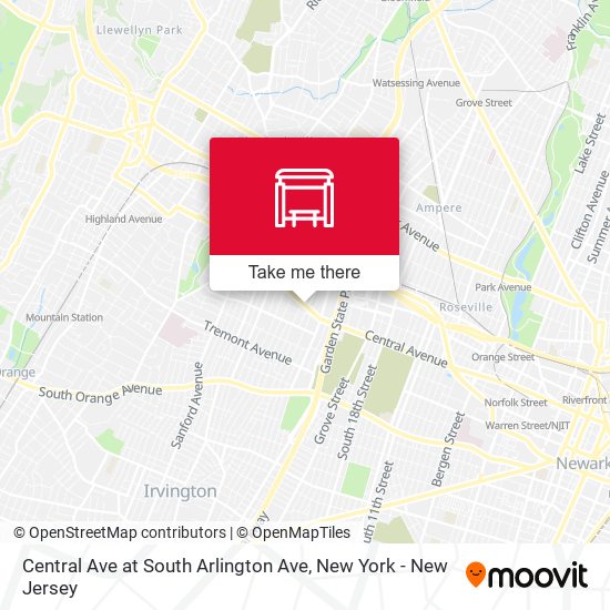 Central Ave at South Arlington Ave map