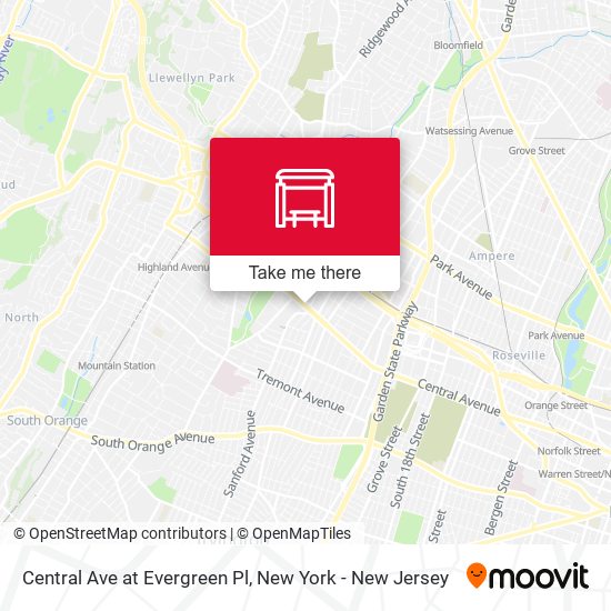 Mapa de Central Ave at Evergreen Pl