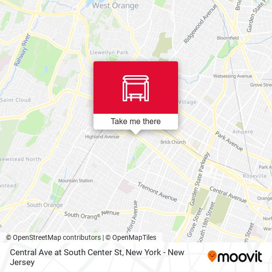 Central Ave at South Center St map