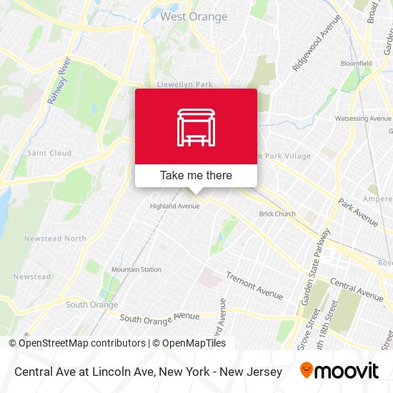 Central Ave at Lincoln Ave map