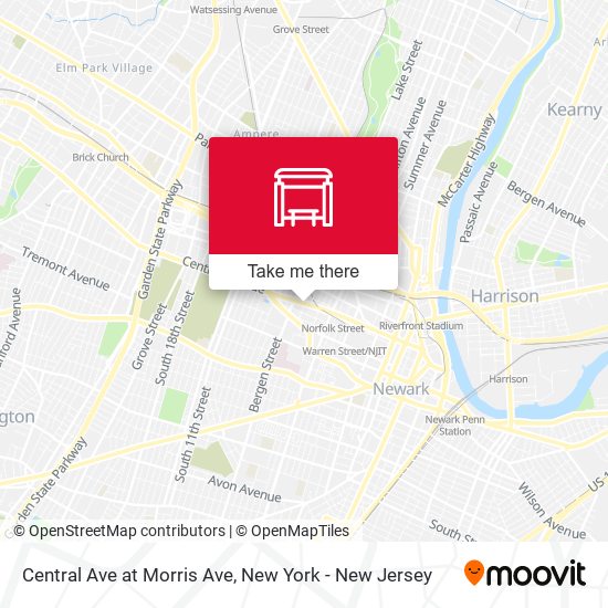 Central Ave at Morris Ave map