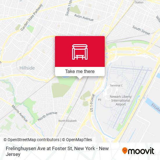 Frelinghuysen Ave at Foster St map