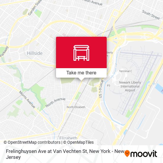 Frelinghuysen Ave at Van Vechten St map