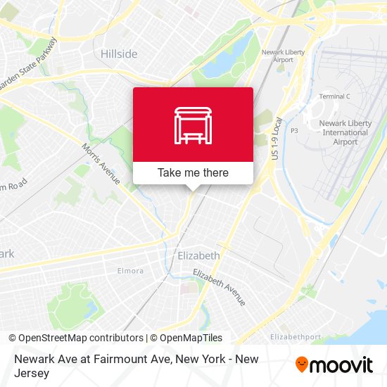 Newark Ave at Fairmount Ave map