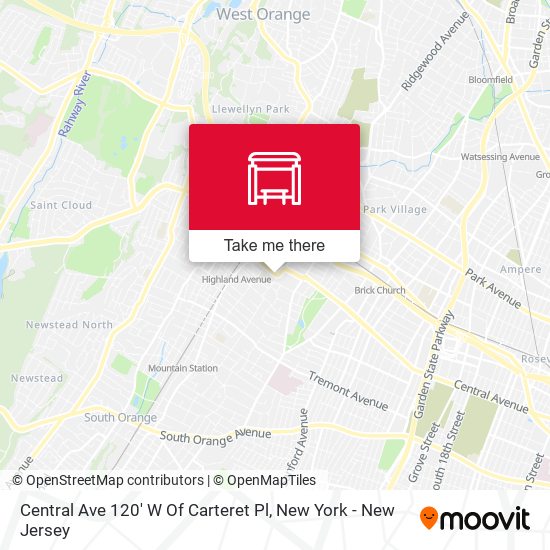 Central Ave 120' W Of Carteret Pl map