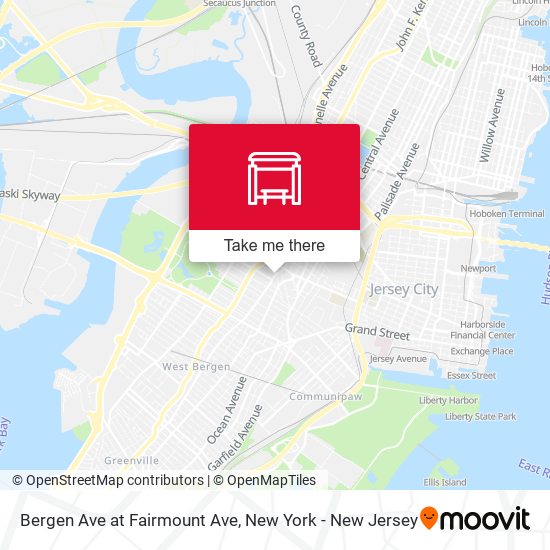 Bergen Ave at Fairmount Ave map