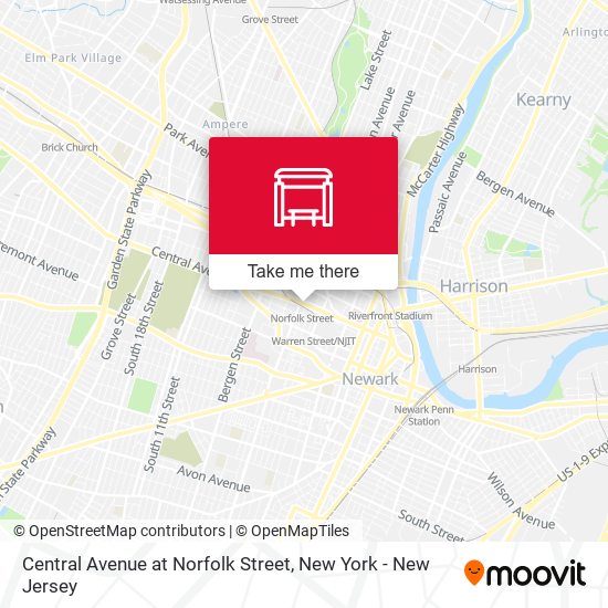 Central Avenue at Norfolk Street map