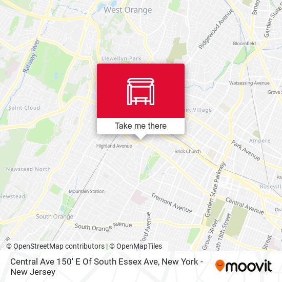 Central Ave 150' E Of South Essex Ave map