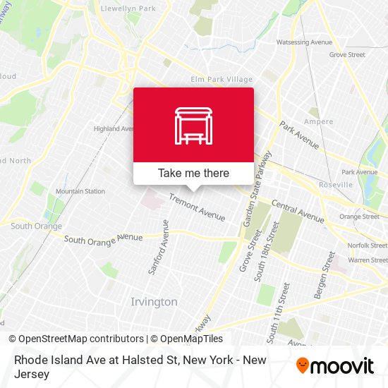 Rhode Island Ave at Halsted St map