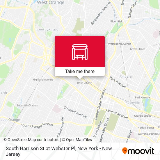 South Harrison St at Webster Pl map