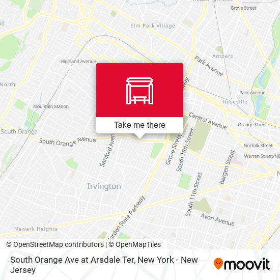 South Orange Ave at Arsdale Ter map