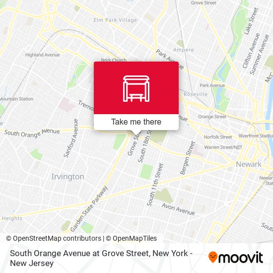 South Orange Avenue at Grove Street map