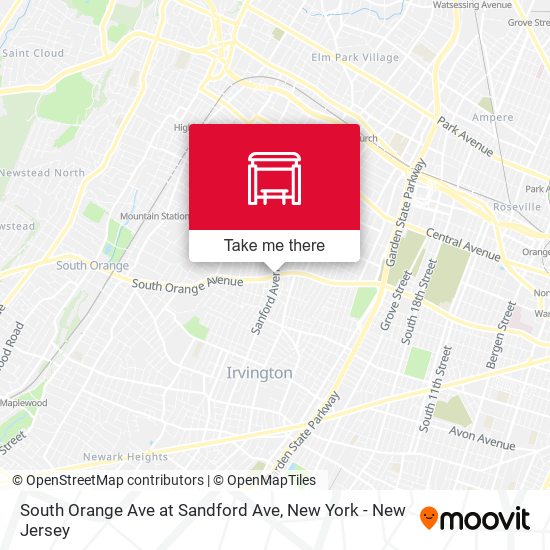 South Orange Ave at Sandford Ave map