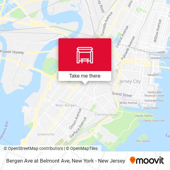 Bergen Ave at Belmont Ave map