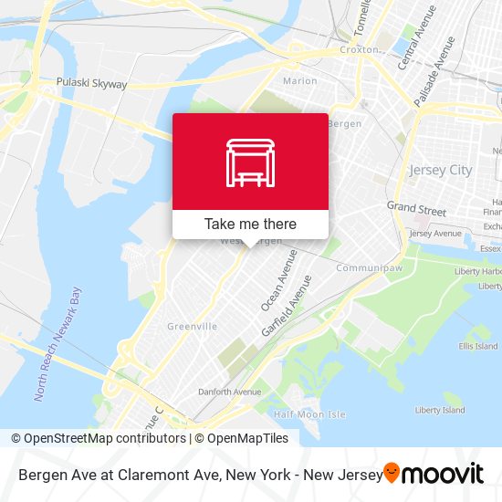Bergen Ave at Claremont Ave map