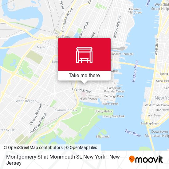 Montgomery St at Monmouth St map