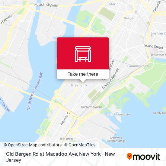 Old Bergen Rd at Macadoo Ave map