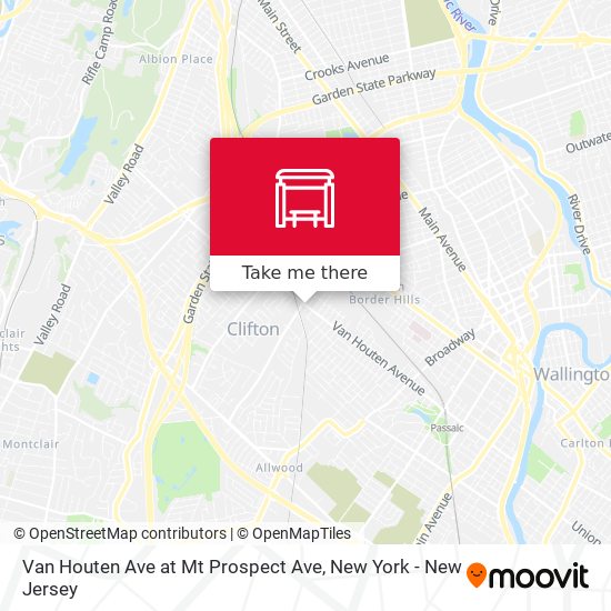 Van Houten Ave at Mt Prospect Ave map