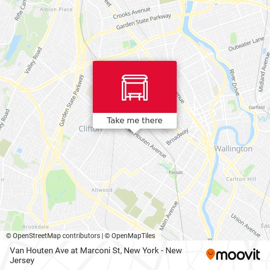 Van Houten Ave at Marconi St map