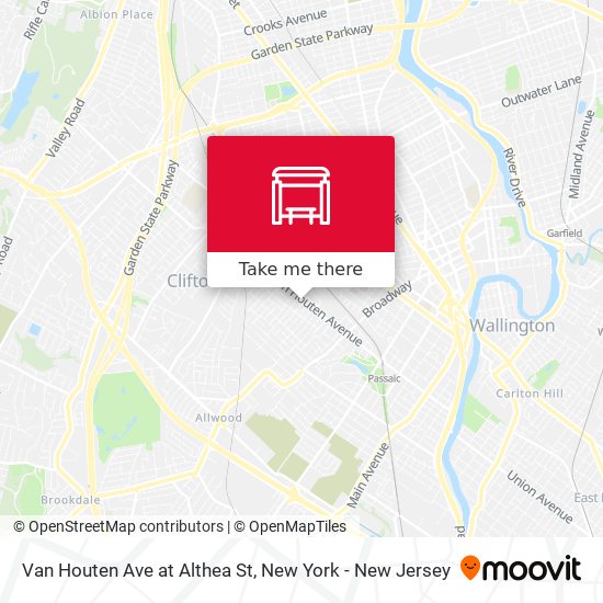 Van Houten Ave at Althea St map