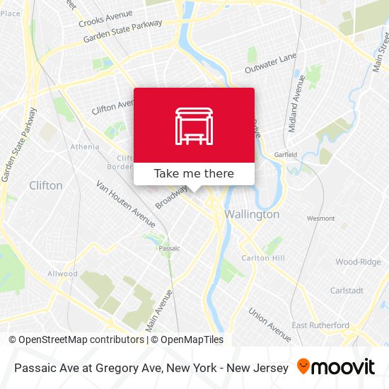 Mapa de Passaic Ave at Gregory Ave