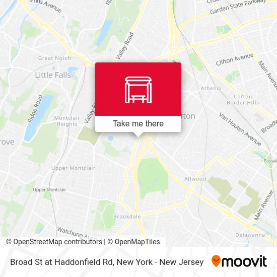 Broad St at Haddonfield Rd map