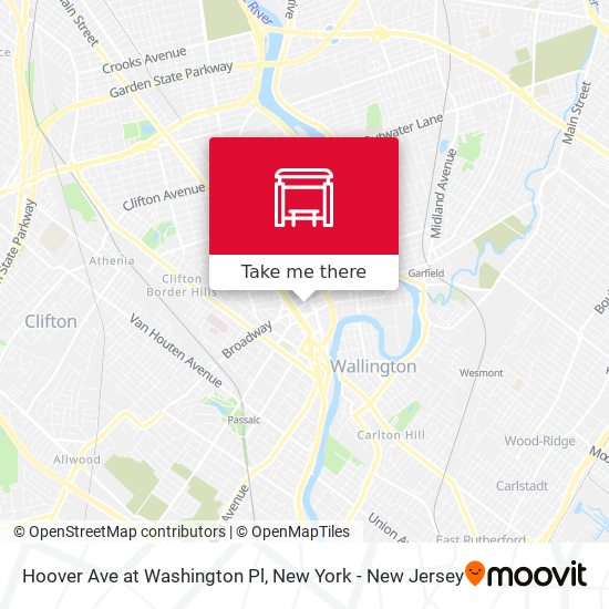 Hoover Ave at Washington Pl map