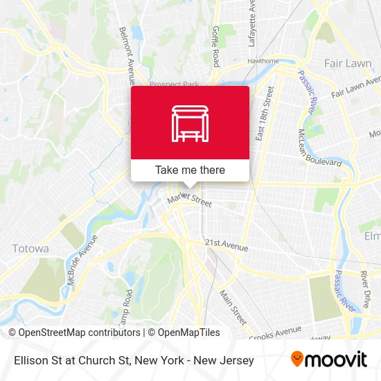 Ellison St at Church St map