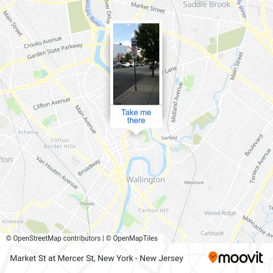 Market St at Mercer St map