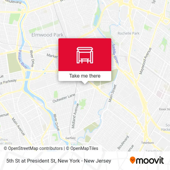 5th St at President St map